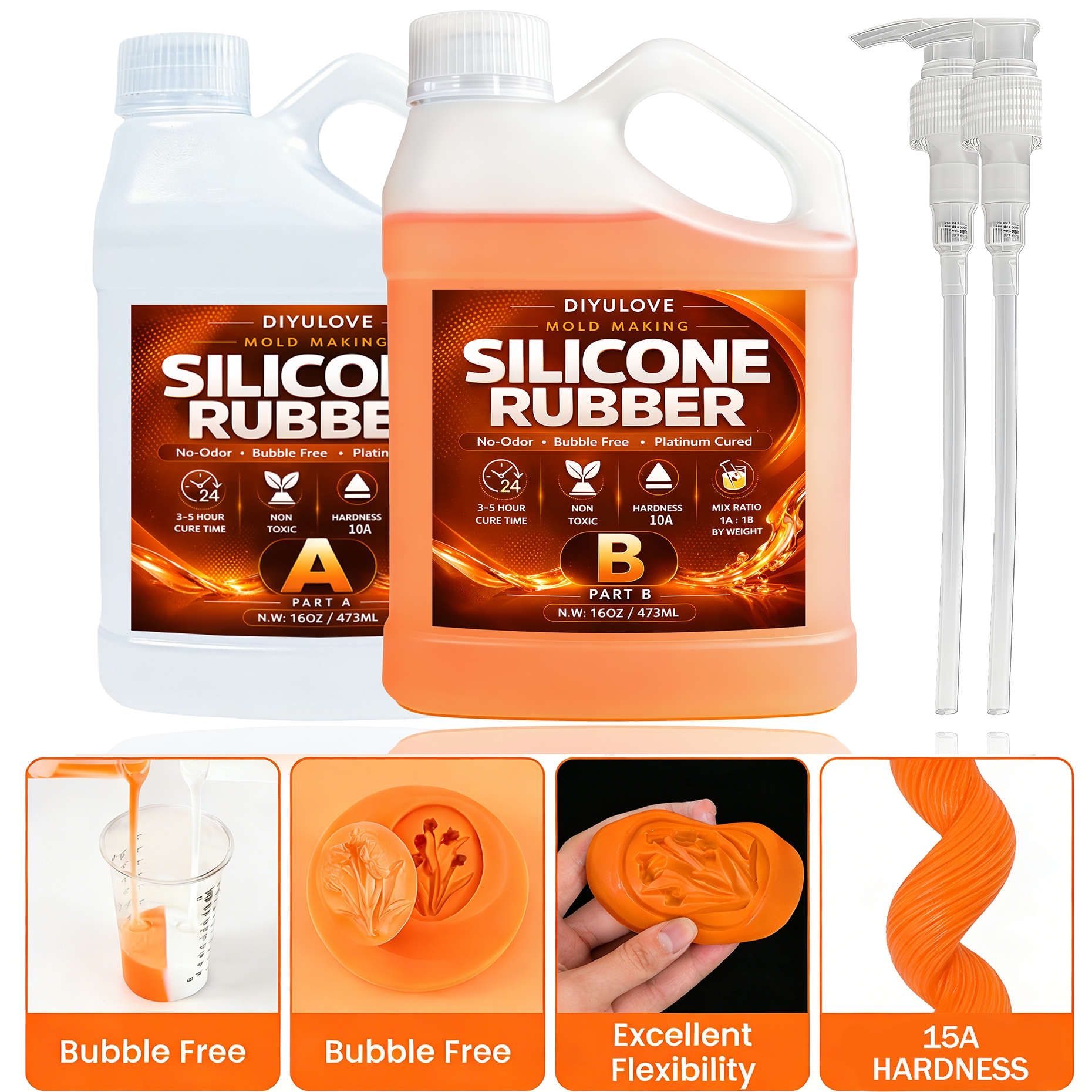 Soap Making Silicone Molds - Liquid Silicone Rubber Kit,High-Performance Fast Cure