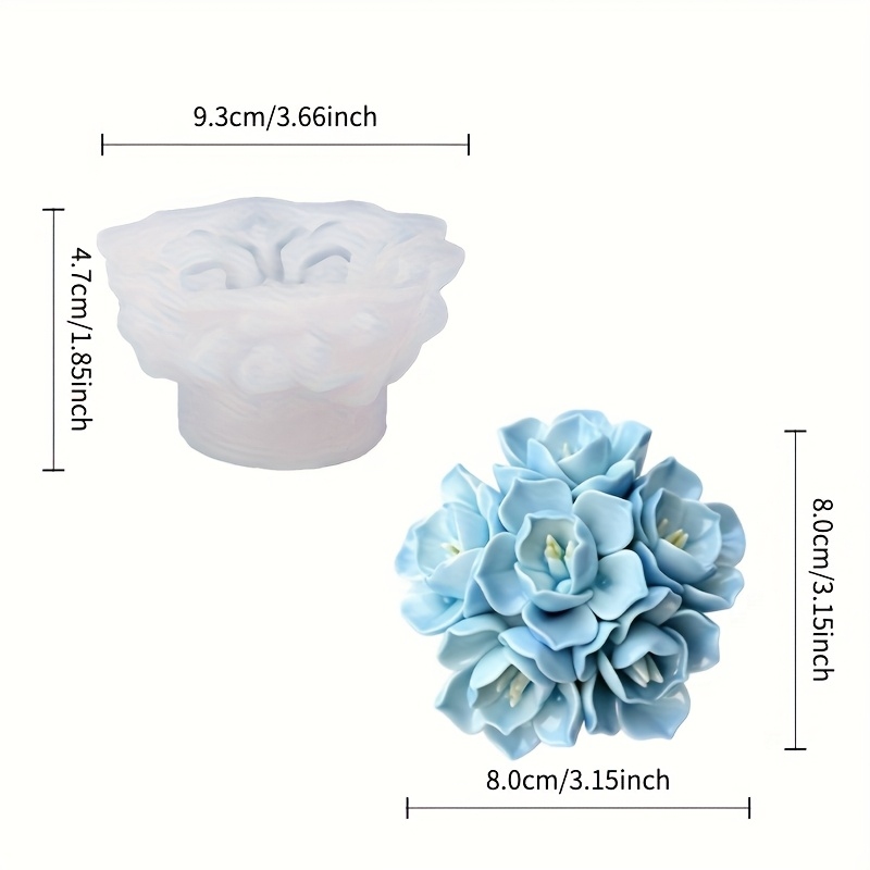 1 Hydrangea Candle Silicone Mo – Soap Making Silicone Molds Bewertung und Preis